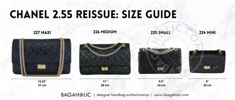 chanel classic bag sizes